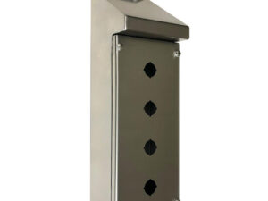 316 STAINLESS STEEL SLOPING ROOF PUSHBUTTON ENCLOSURE 4 HOLE IP66